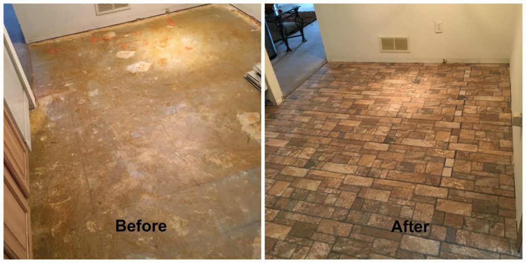 Install tile flooring